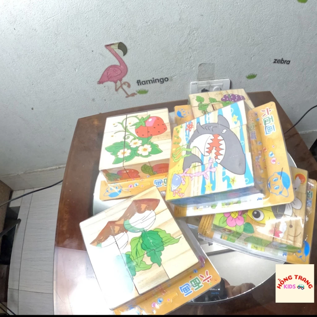 Đồ chơi tranh ghép gỗ 6 mặt