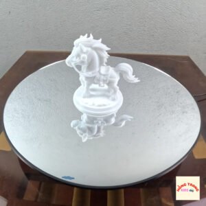 Tượng Ngựa Mini In 3D Màu Trắng